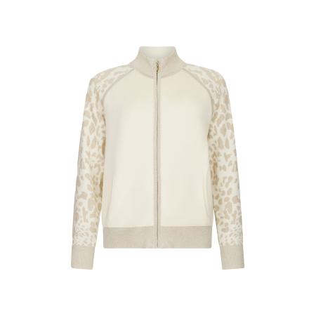 Liu Jo Liu Jo Gebreid vest donkerbeige / wolwit