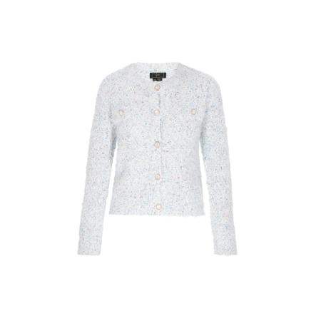 Faina faina Gebreid vest blauw / rood / wit