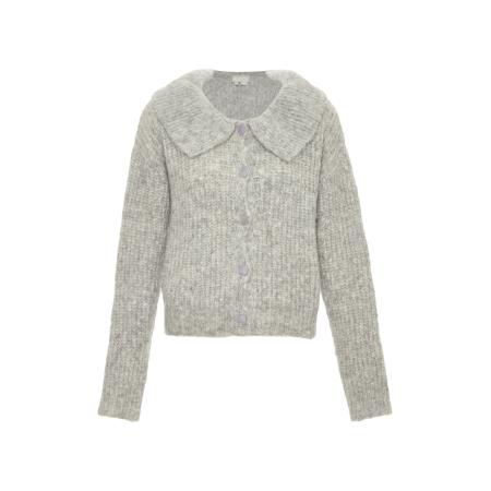 Jalene Jalene Gebreid vest grijs gemêleerd