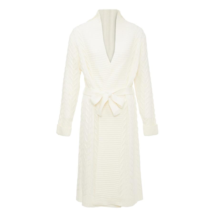 aleva aleva Gebreid vest wolwit -