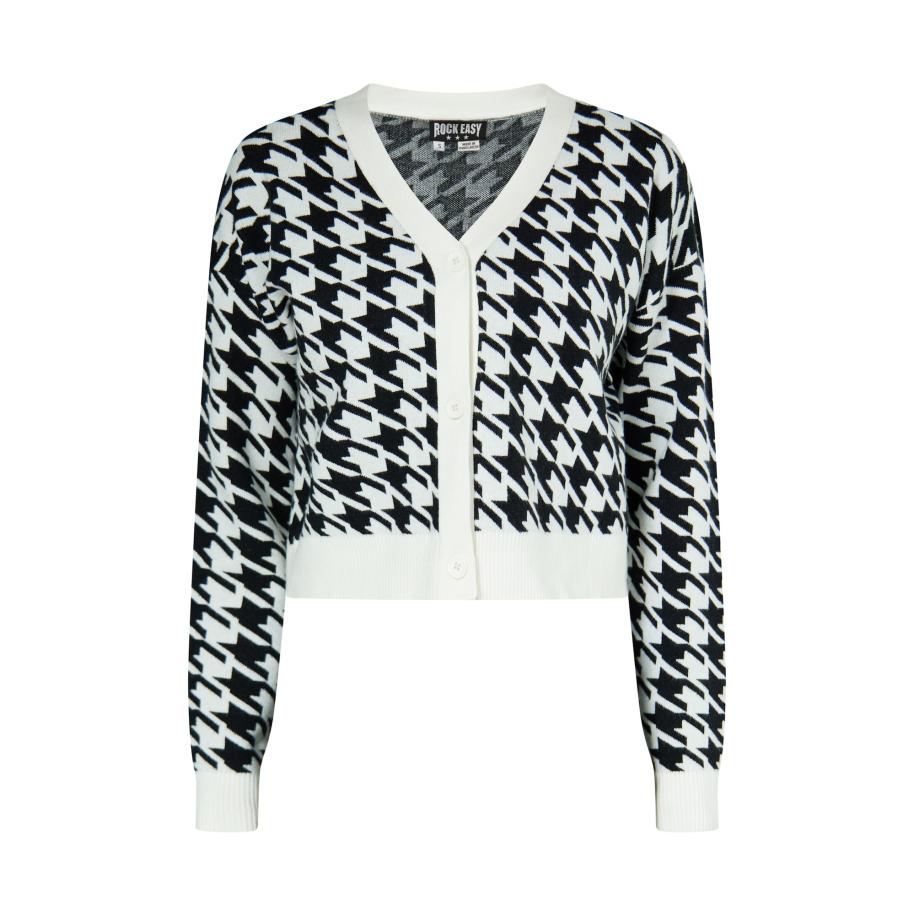 ROCKEASY ROCKEASY Gebreid vest zwart / wit -