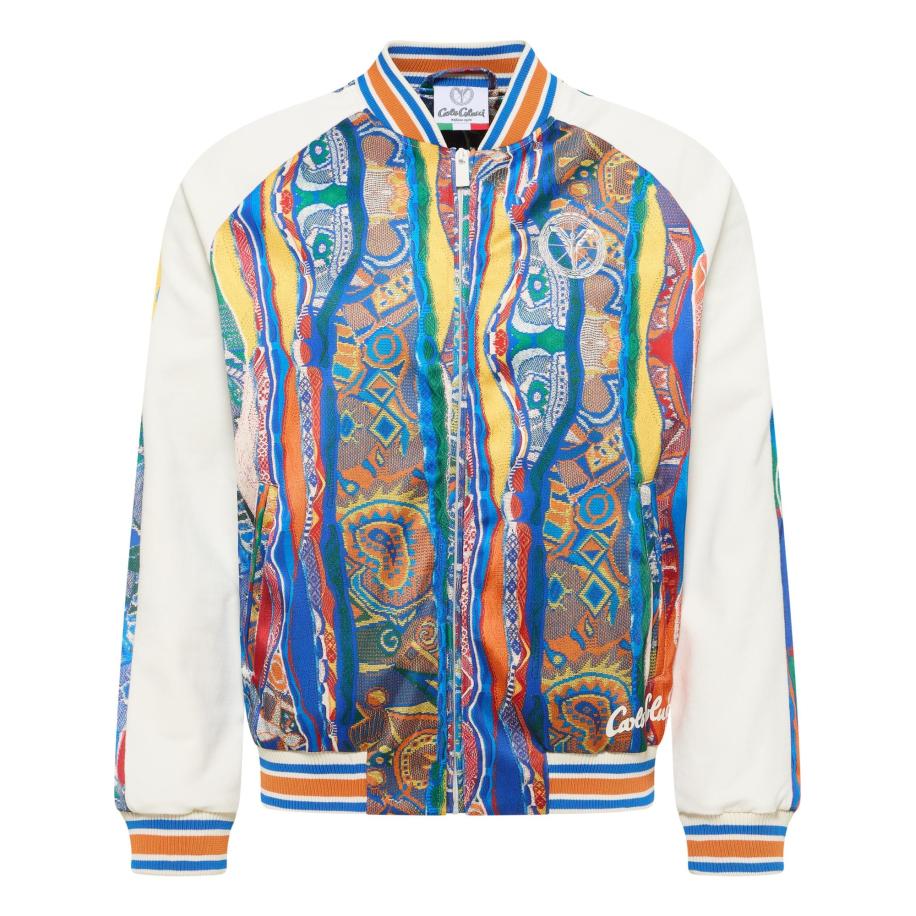 carlo colucci Carlo Colucci Sweatvest Espro blauw / geel / oranje / wit -