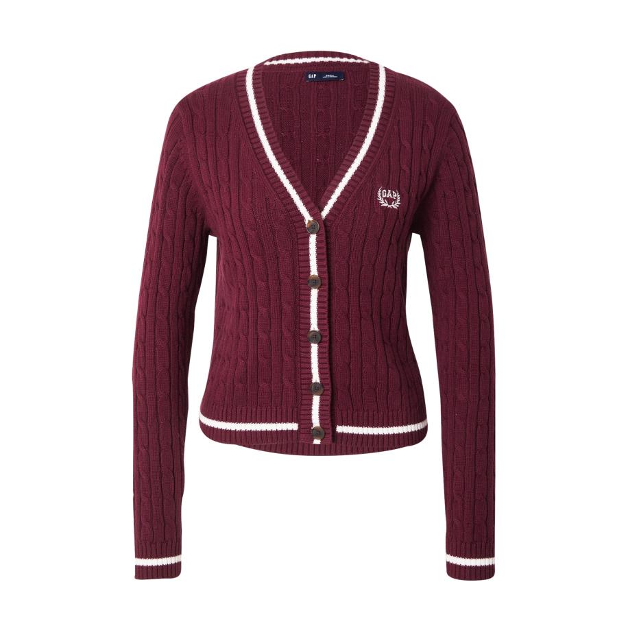 GAP GAP Gebreid vest wijnrood / wit -