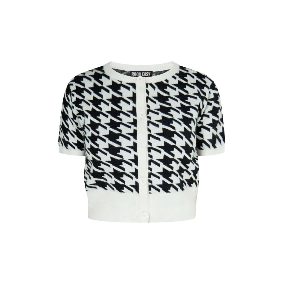 ROCKEASY ROCKEASY Gebreid vest zwart / wit -