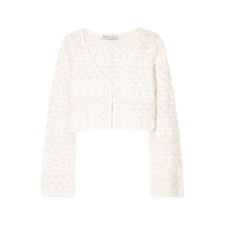 Bershka Bershka Gebreid vest lichtbeige