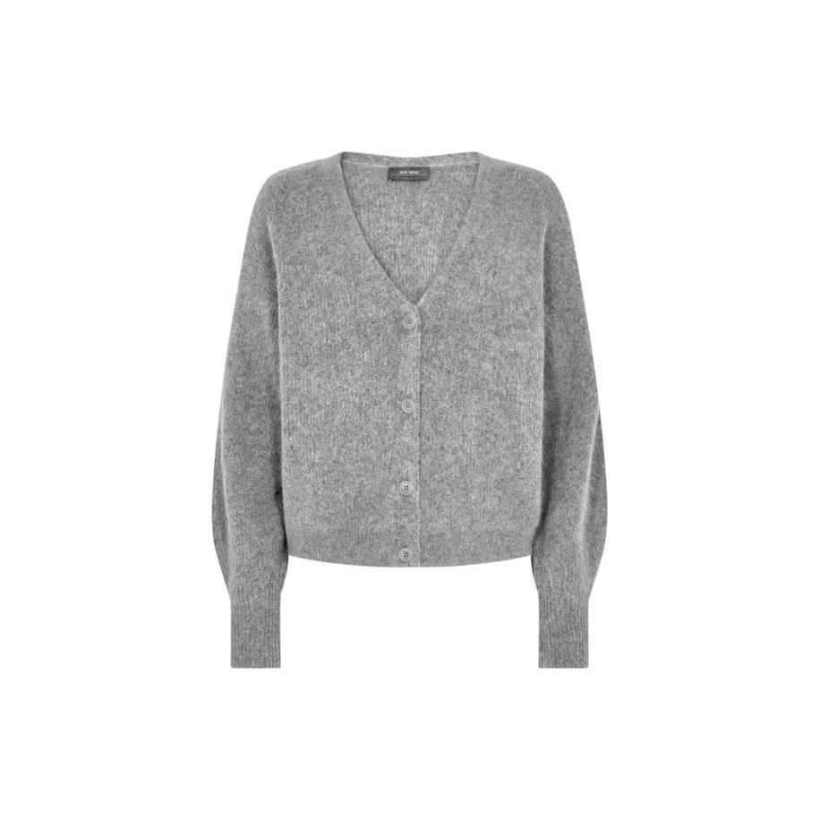Mos Mosh MOS MOSH Gebreid vest MMThora grijs gemêleerd -