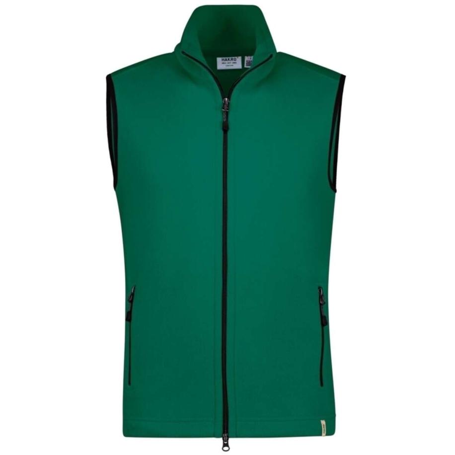 HAKRO Function Fleece vest spar, Effen Groen