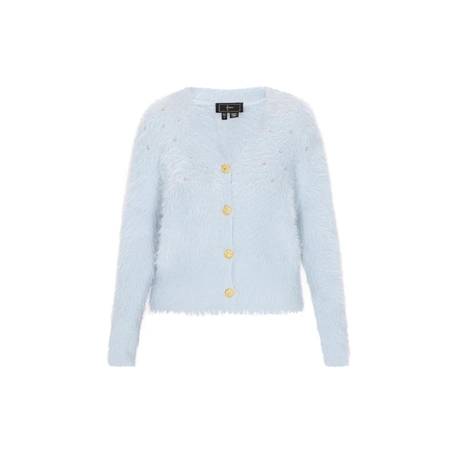 Faina faina Gebreid vest lichtblauw -