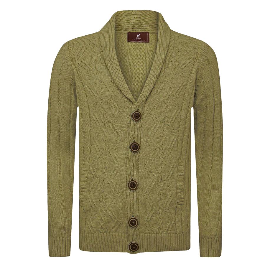 Williot Williot Gebreid vest groen -