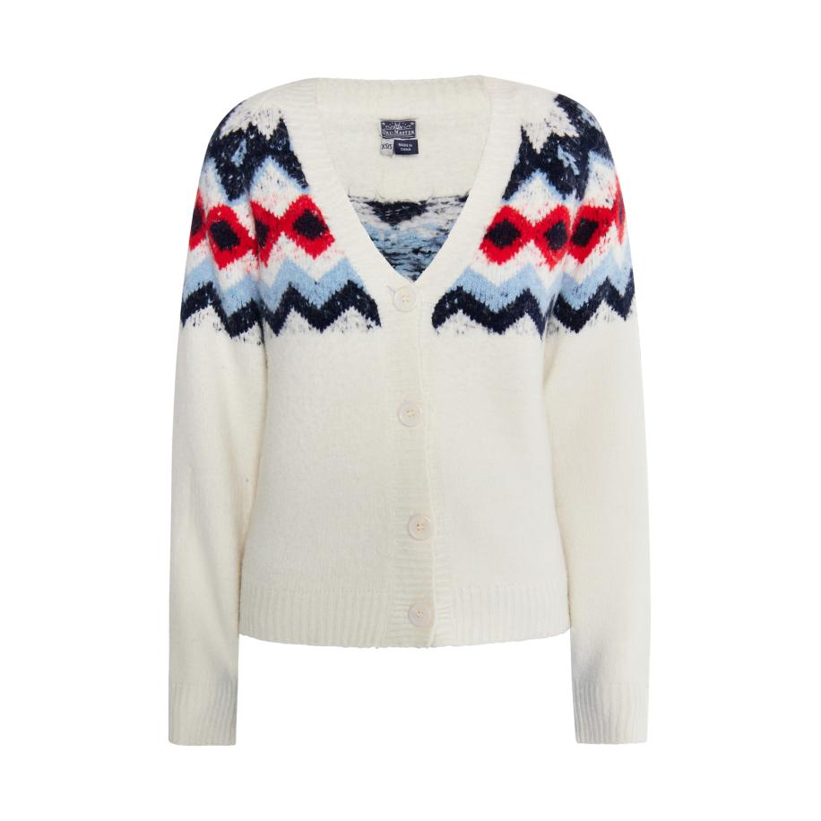 DreiMaster DreiMaster Maritim Gebreid vest lichtblauw / rood / zwart / offwhite -