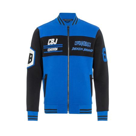 Cipo & Baxx CIPO & BAXX Sweatvest blauw / zwart / wit