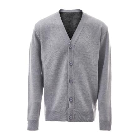 Mozzaar Gebreid vest lichtgrijs