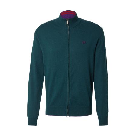 La Martina La Martina Gebreid vest donkergroen / lila