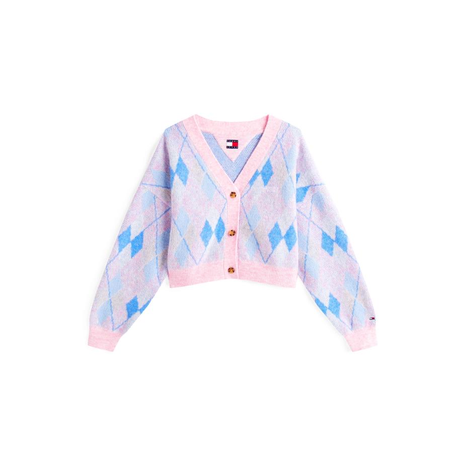 Tommy Jeans Tommy Jeans Gebreid vest blauw / rosa -