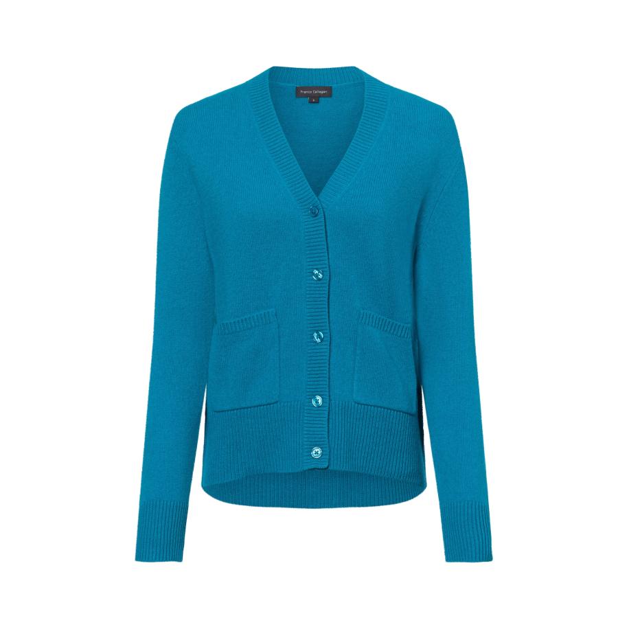 Franco Callegari Franco Callegari Gebreid vest aqua -