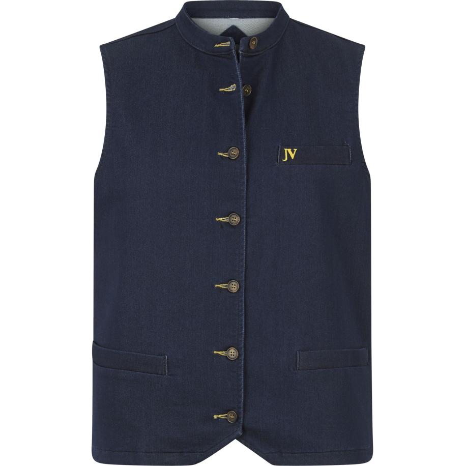 Jan Vanderstorm Vest donkerblauw, Effen Blauw