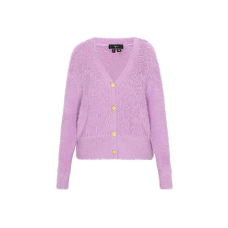 Faina faina Gebreid vest lichtlila