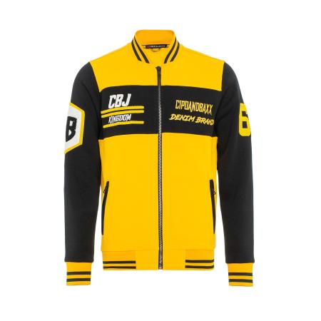Cipo & Baxx CIPO & BAXX Sweatvest geel / zwart / wit