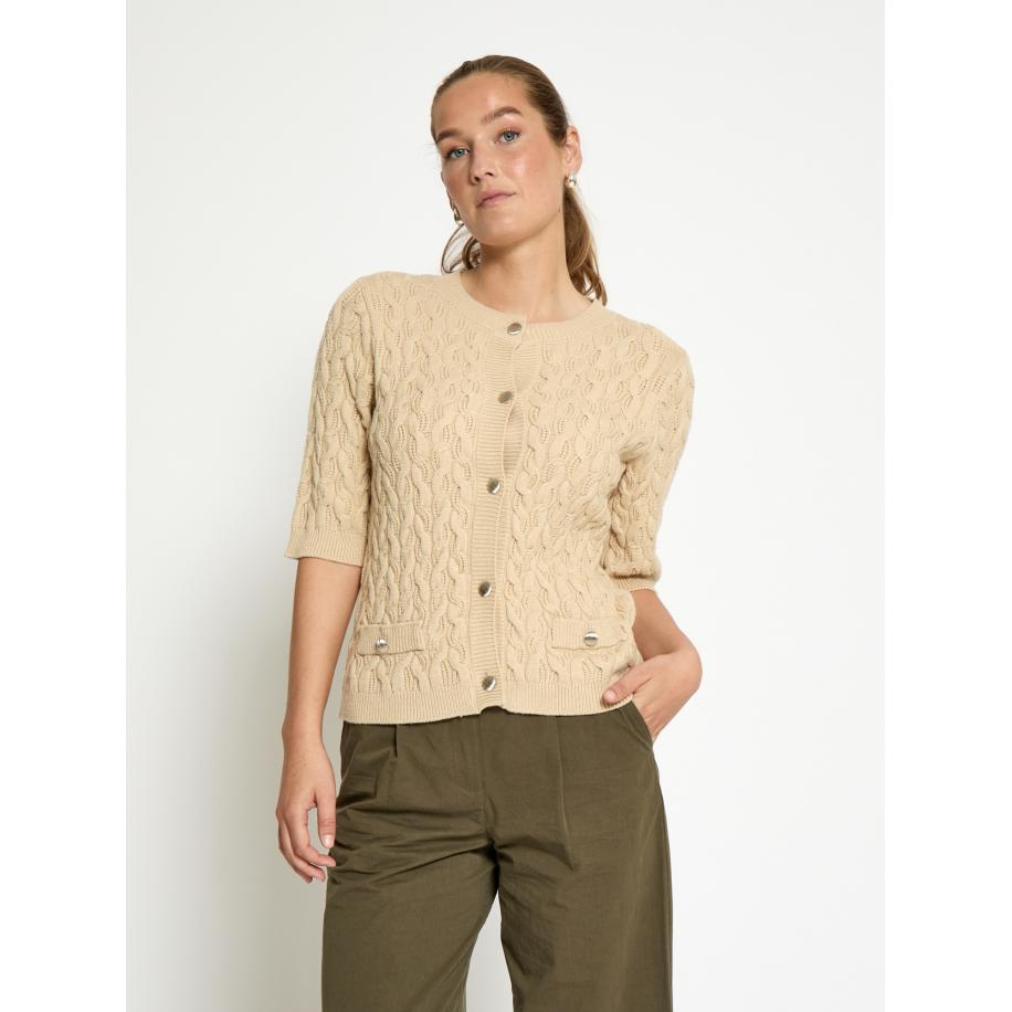 Minus minus Gebreid vest Filucca beige -