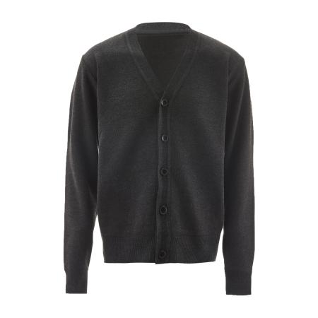 Mozzaar Gebreid vest donkergrijs