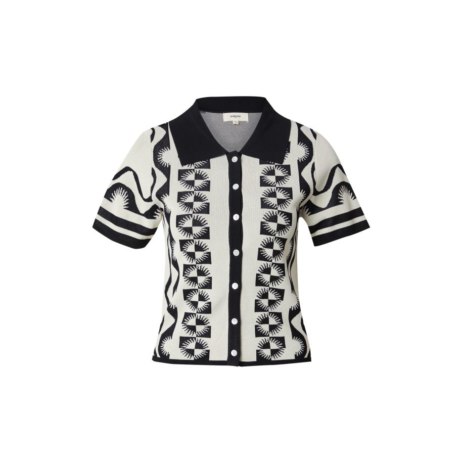 Suncoo Suncoo Gebreid vest GILET GABERA zwart / wit -