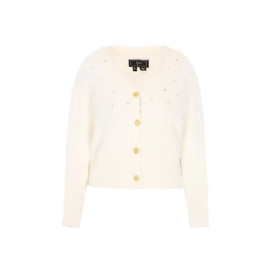Faina faina Gebreid vest offwhite -