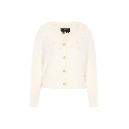 Faina faina Gebreid vest offwhite