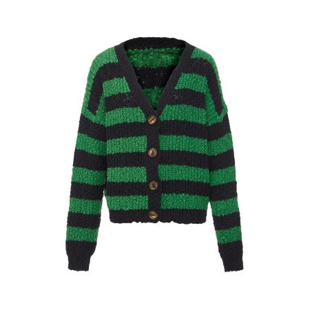 aleva aleva Gebreid vest groen / zwart