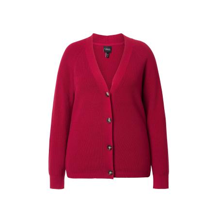 Ulla Popken Ulla Popken Gebreid vest robijnrood