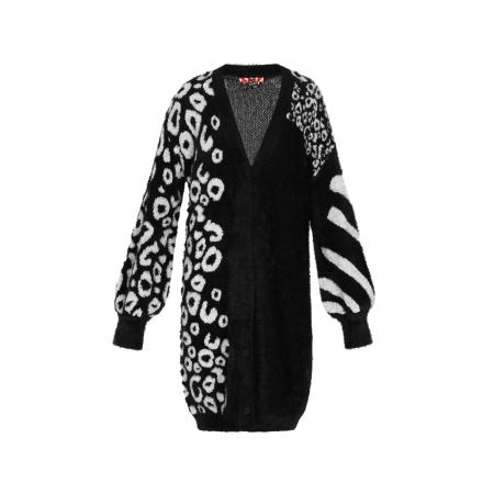 MYMO myMo ROCKS Gebreid vest zwart / wit