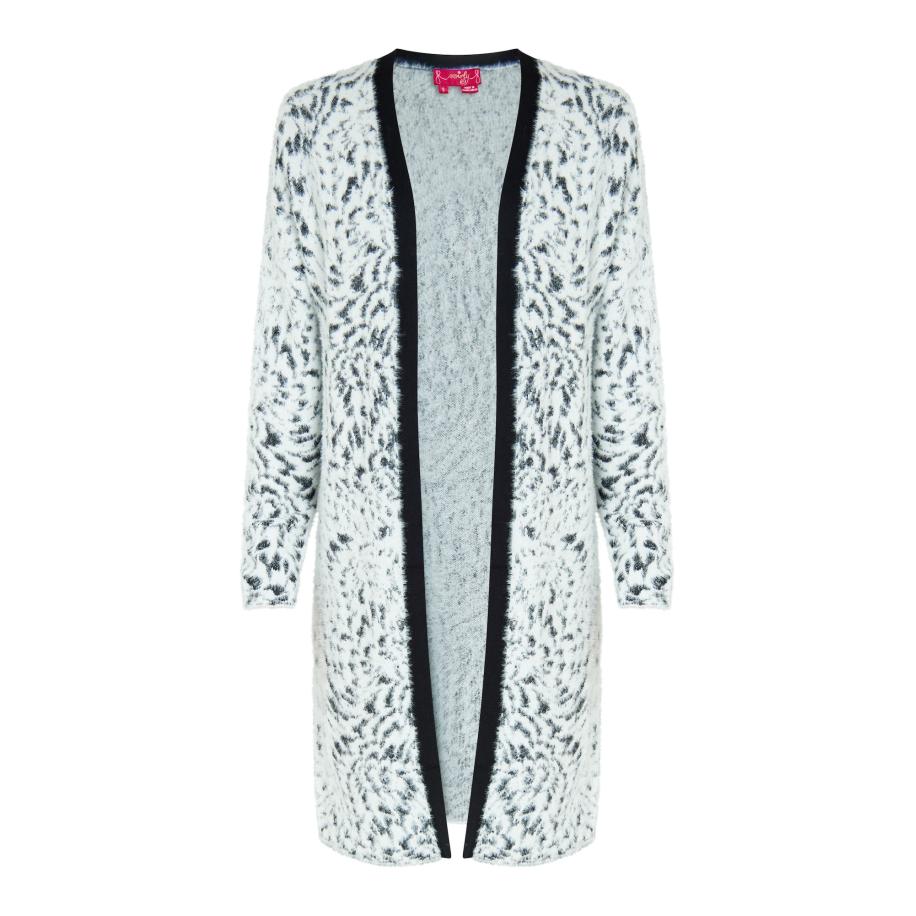 swirly Gebreid vest wit Wit