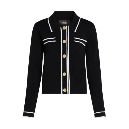 Karl Lagerfeld Karl Lagerfeld Gebreid vest zwart / wit