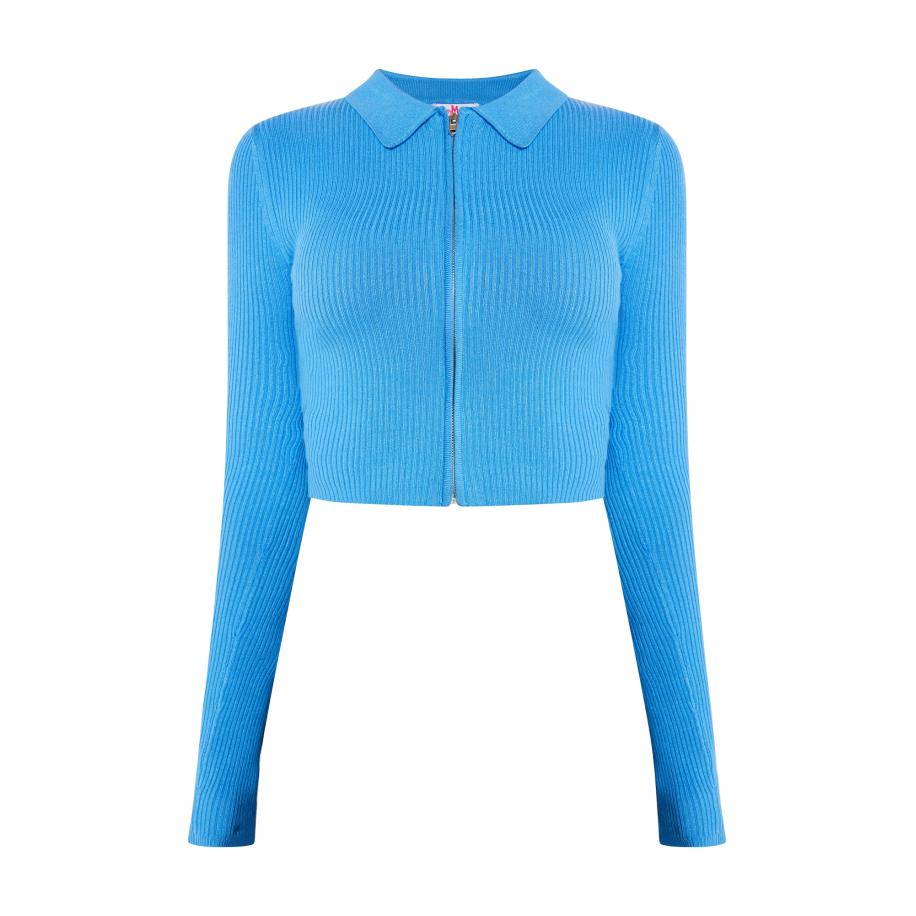 MYMO MYMO Gebreid vest Keepsudry hemelsblauw -