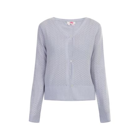 MYMO MYMO Gebreid vest lavendel / parelwit