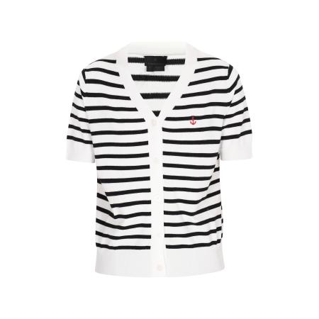 DreiMaster DreiMaster Klassik Gebreid vest Classic Look zwart / offwhite