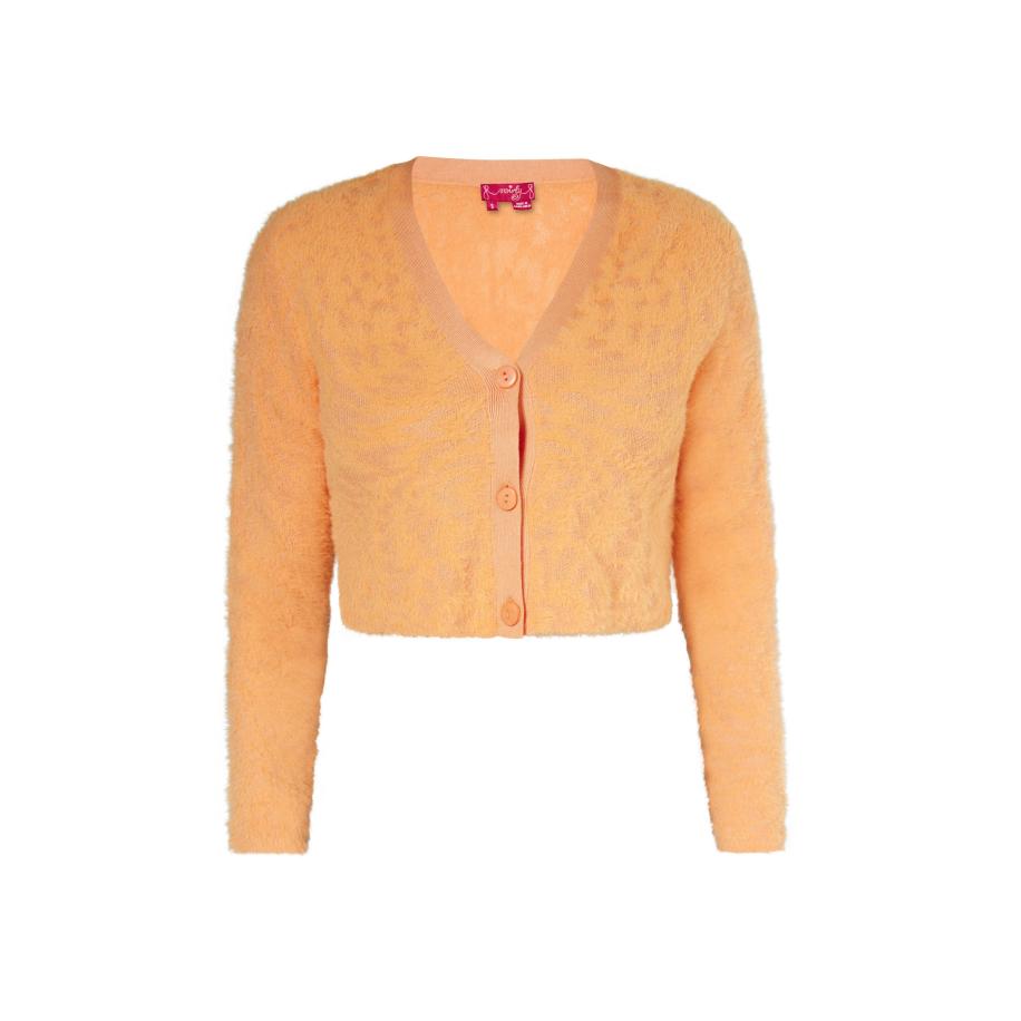 Swirly swirly Gebreid vest oranje -