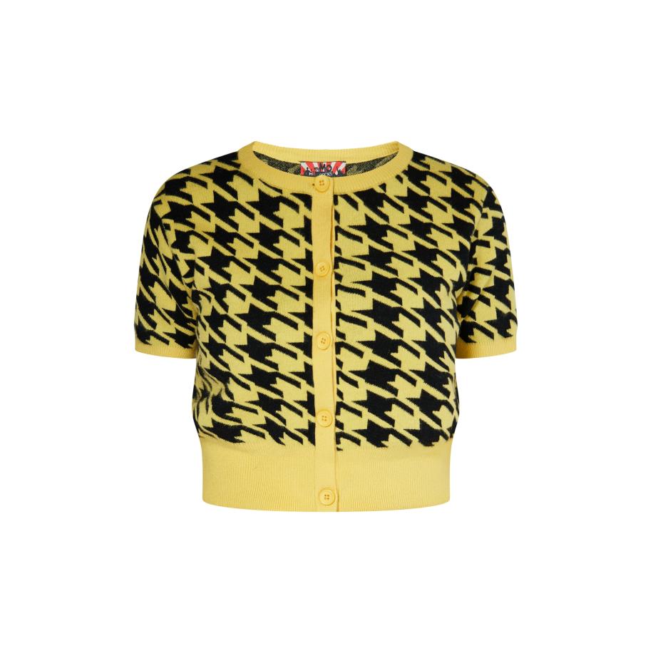 MYMO myMo ROCKS Gebreid vest geel / zwart -