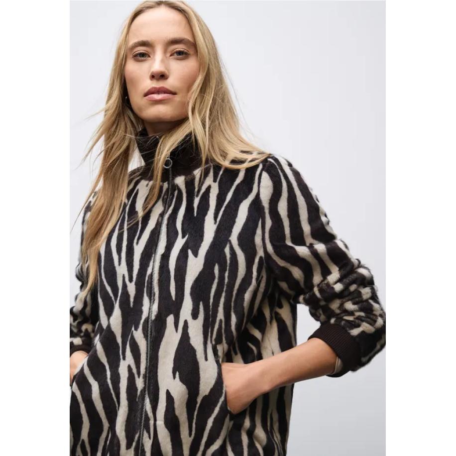 Street One Nep bont zebra blouson Bruin