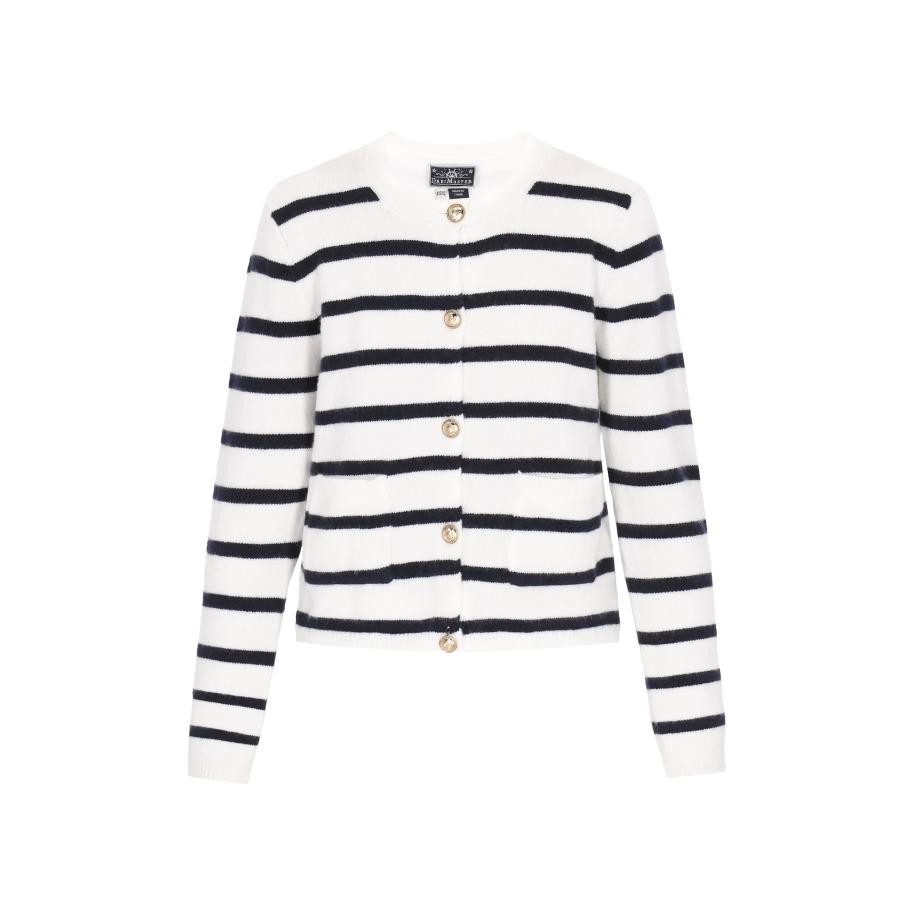 DreiMaster DreiMaster Maritim Gebreid vest zwart / wit -