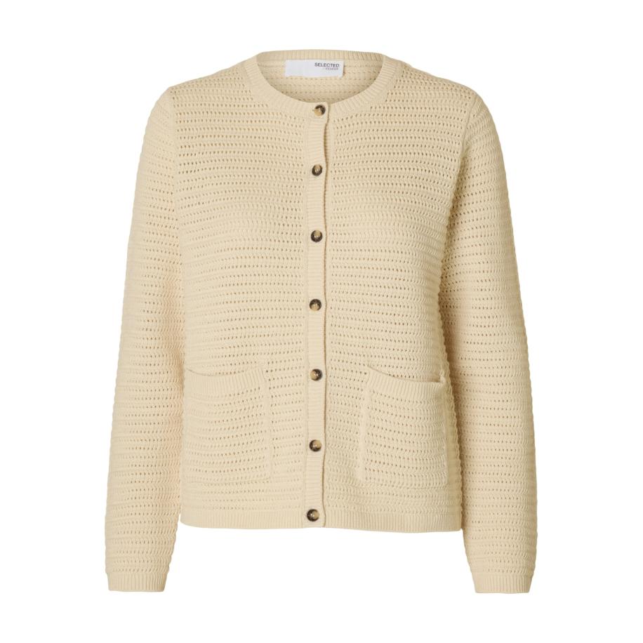 Selected SELECTED Gebreid vest SLFVinna beige / bruin -