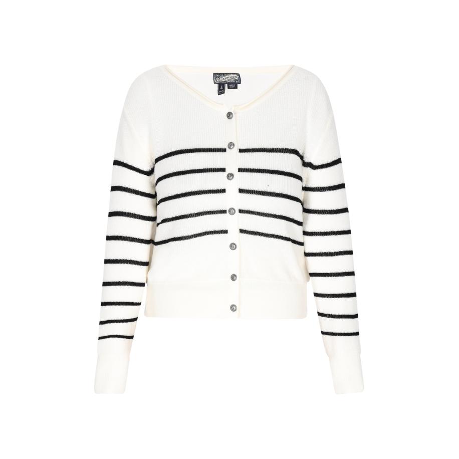DreiMaster DreiMaster Vintage Gebreid vest zwart / offwhite -