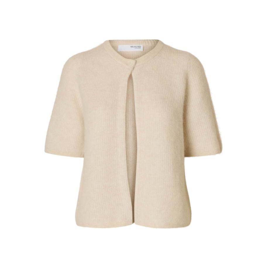 Selected SELECTED Gebreid vest SIA beige -