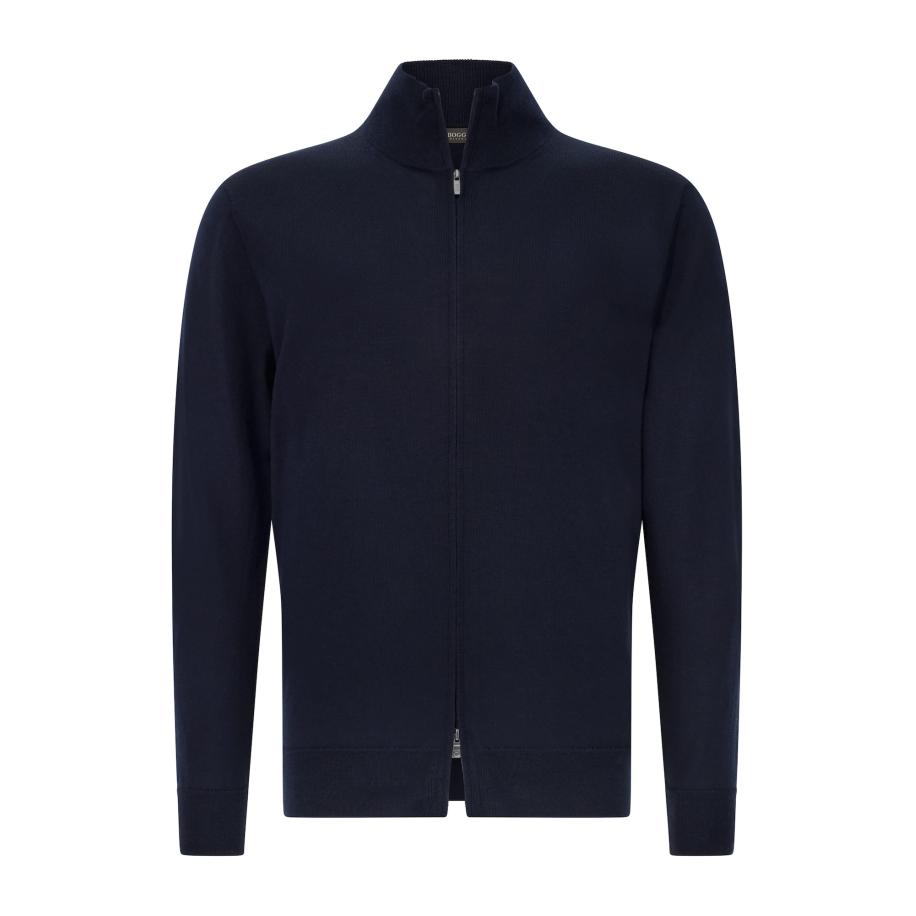 Boggi Milano Boggi Milano Gebreid vest navy -