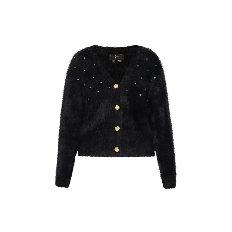 Faina faina Gebreid vest zwart -