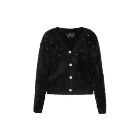 Faina faina Gebreid vest zwart