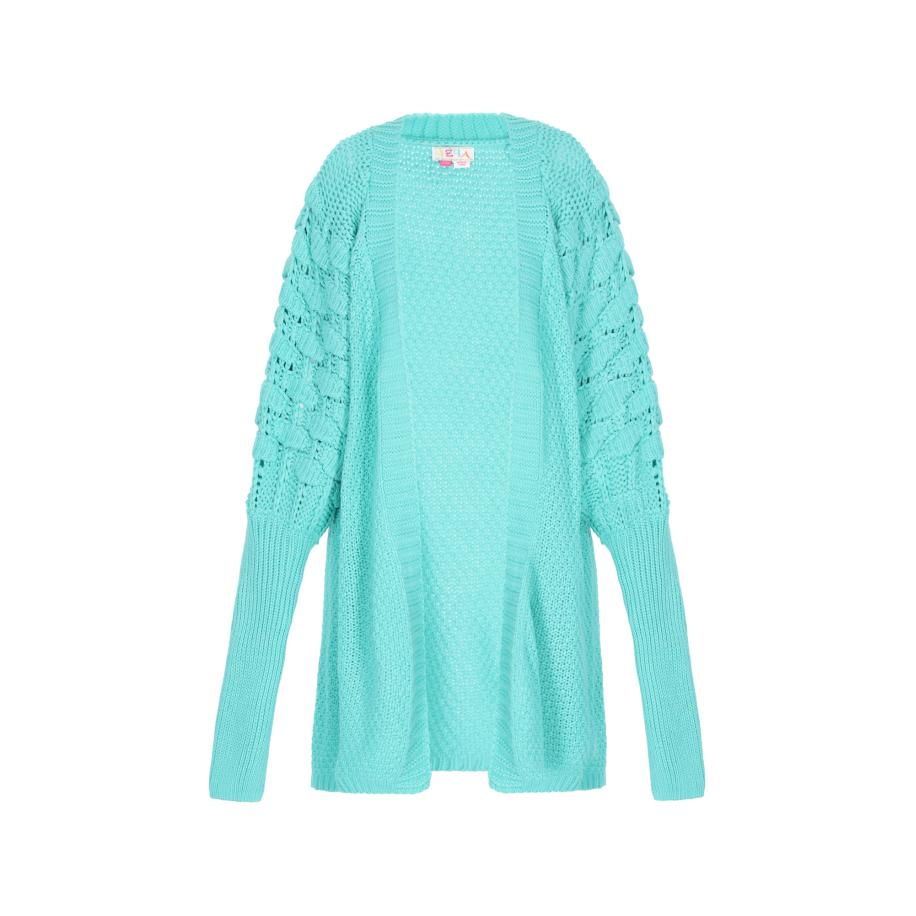 IZIA IZIA Gebreid vest turquoise -