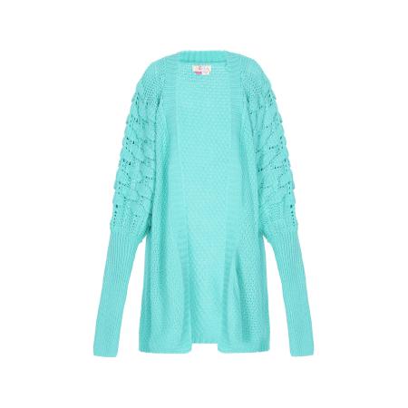 IZIA IZIA Gebreid vest turquoise