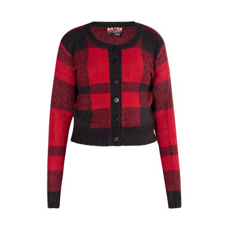 MYMO myMo ROCKS Gebreid vest rood / zwart