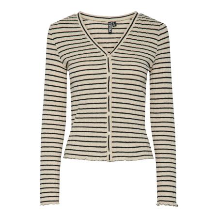 Pieces PIECES Gebreid vest Iris beige / zwart