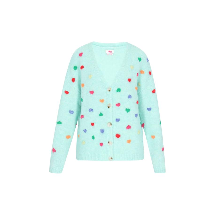 MYMO MYMO Gebreid vest aqua / blauw denim / groen / oranje / rood -